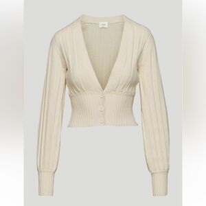 Wilfred Plunge Front Cardigan in XS (Light Birch)